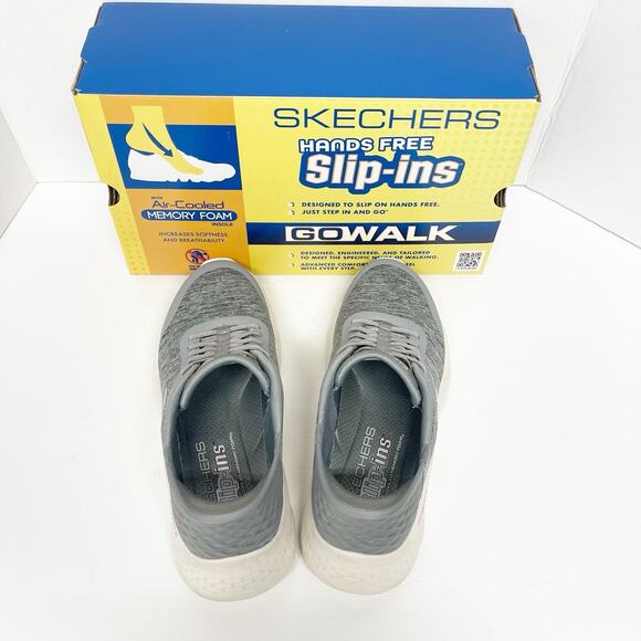 Skechers Gray Go Walk Slip Ins memory foam athletic shoes Sneakers 8.5 - Picture 5 of 7